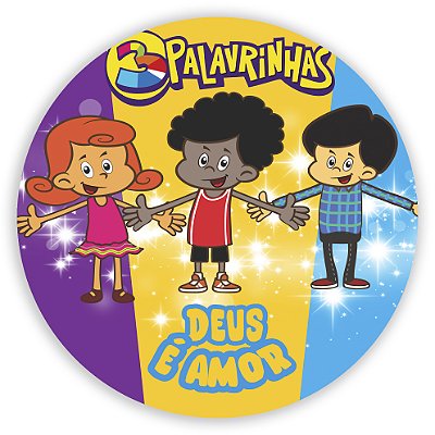 Mini Painel - 3 Palavrinhas - Sublimado 3D