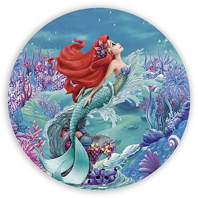 Mini Painel - Ariel Pequena Sereia - Sublimado 3D