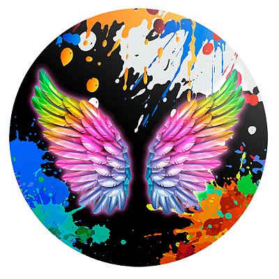 Mini Painel - Asas NeonGrunge - Sublimado 3D