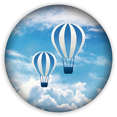 Mini Painel - Balao Azul - Sublimado 3D