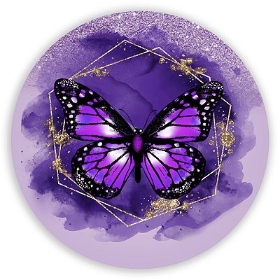 Mini Painel - Borboleta Roxa - Sublimado 3D