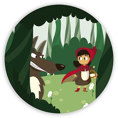 Mini Painel - Chapeuzinho Vermelho - Sublimado 3D