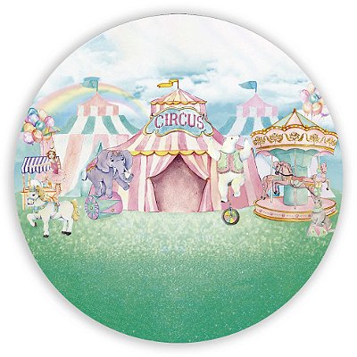 Mini Painel - Circo Animais - Sublimado 3D