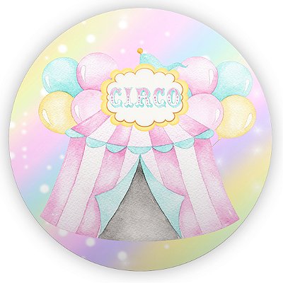 Mini Painel - Circo Rosa - Sublimado 3D