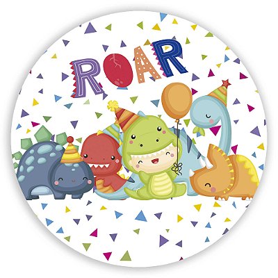 Mini Painel - Dinossauro Cute - Sublimado 3D