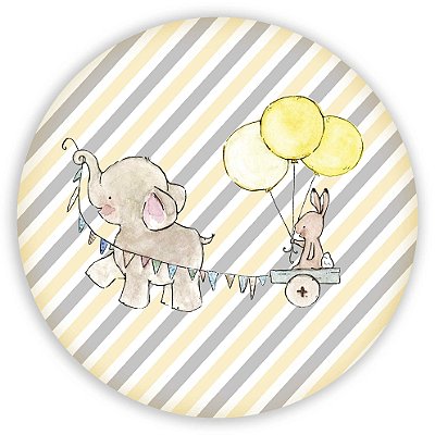 Mini Painel - Elefante Amarelo - Sublimado 3D