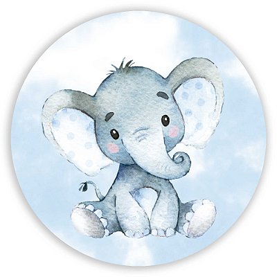 Mini Painel - Elefante Azul - Sublimado 3D