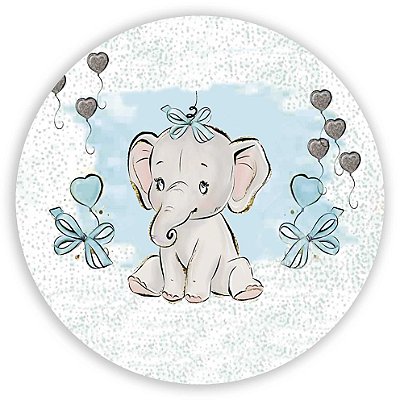 Mini Painel - Elefante Azul - Sublimado 3D