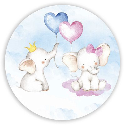 Mini Painel - Elefante Revelação - Sublimado 3D