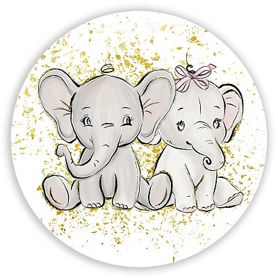 Mini Painel - Elefante Revelação - Sublimado 3D