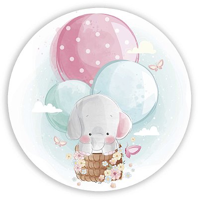 Mini Painel - Elefante Revelação - Sublimado 3D