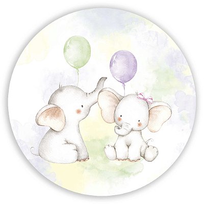 Mini Painel - Elefante Revelação - Sublimado 3D