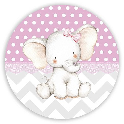 Mini Painel - Elefante Rosa - Sublimado 3D