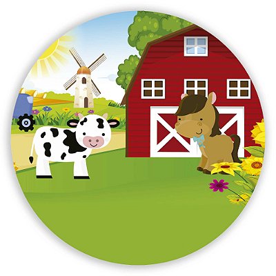 Mini Painel - Fazendinha - Sublimado 3D