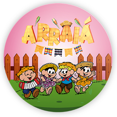 Mini Painel - Festa Junina Turma da Monica - Sublimado 3D