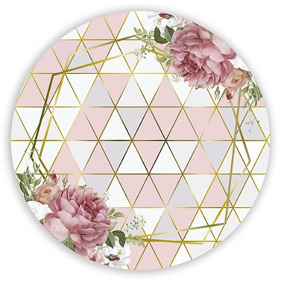 Mini Painel - Floral Abstrato Mármore - Sublimado 3D