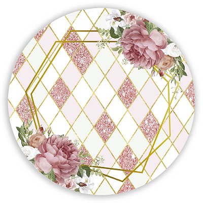 Mini Painel - Floral Abstrato Mármore - Sublimado 3D