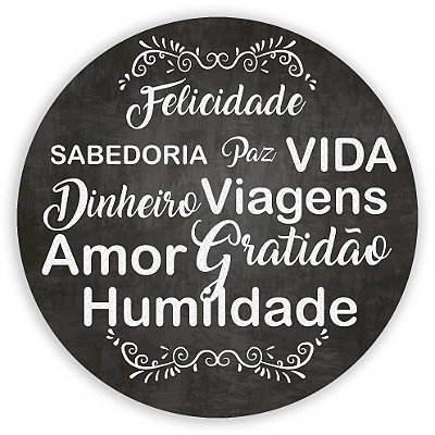 Mini Painel - Frase Positividade - Sublimado 3D