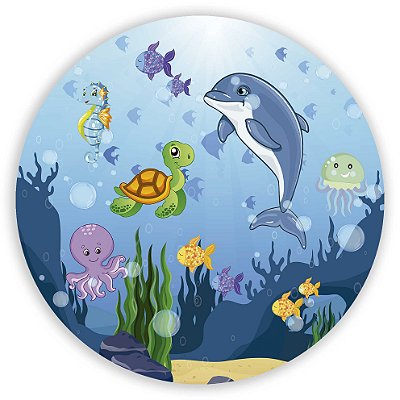 Mini Painel - Fundo do Mar - Sublimado 3D