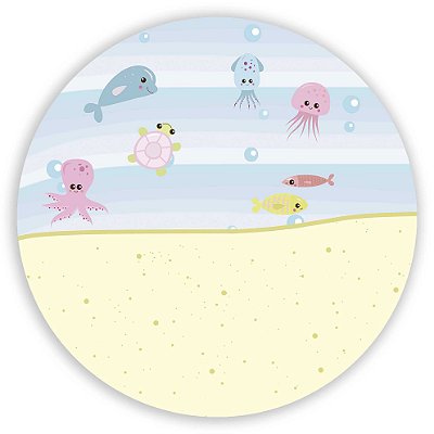 Mini Painel - Fundo do Mar - Sublimado 3D