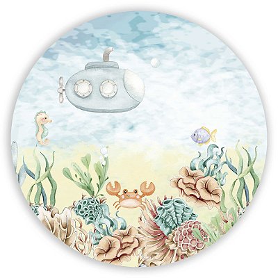 Mini Painel - Fundo do Mar - Sublimado 3D