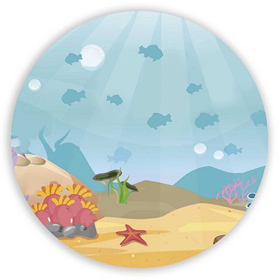 Mini Painel - Fundo do Mar - Sublimado 3D