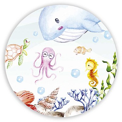 Mini Painel - Fundo do Mar - Sublimado 3D