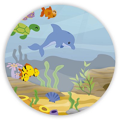 Mini Painel - Fundo do Mar - Sublimado 3D