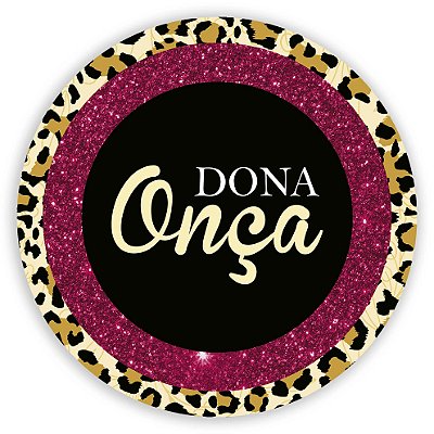 Mini Painel - Glitter Onça - Sublimado 3D