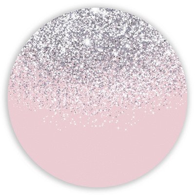 Mini Painel - Glitter Prata - Sublimado 3D