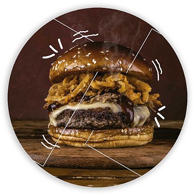 Mini Painel - Hamburguer - Sublimado 3D