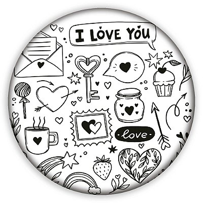 Mini Painel - I Love You - Sublimado 3D