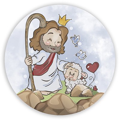 Mini Painel - Jesus Cute - Sublimado 3D