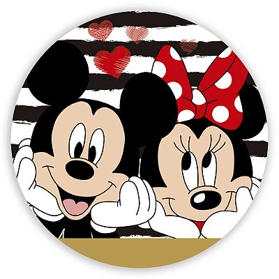 Mini Painel - Mickey e Minnie - Sublimado 3D