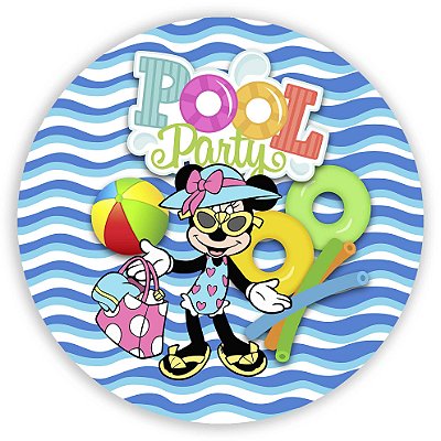 Mini Painel - Minnie Praia - Sublimado 3D