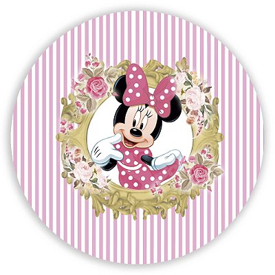 Mini Painel - Minnie Rosa - Sublimado 3D