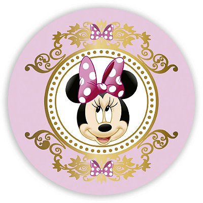 Mini Painel - Minnie Rosa - Sublimado 3D
