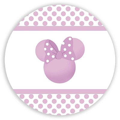 Mini Painel - Minnie Silhueta Rosa - Sublimado 3D