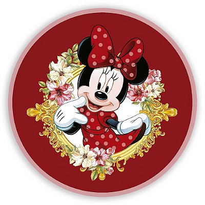 Mini Painel - Minnie Vermelha - Sublimado 3D