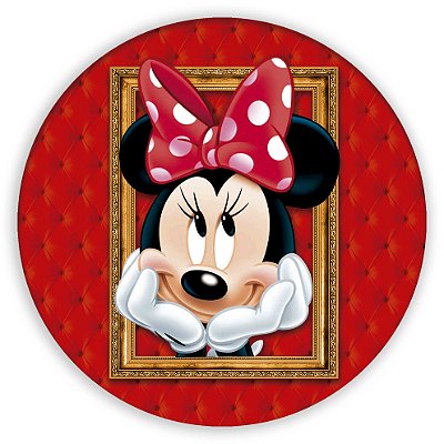 Mini Painel - Minnie Vermelha - Sublimado 3D