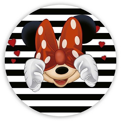 Mini Painel - Minnie Vermelha - Sublimado 3D