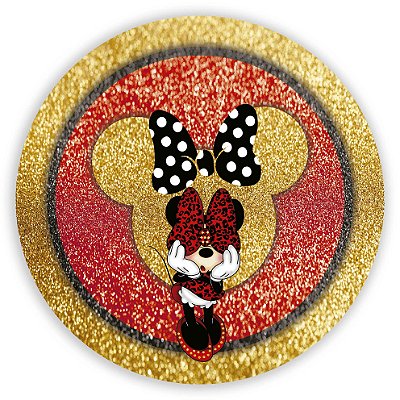 Mini Painel - Minnie Vermelha - Sublimado 3D