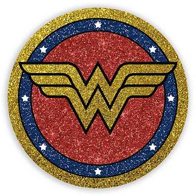 Mini Painel - Mulher Maravilha Glitter - Sublimado 3D