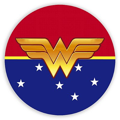 Mini Painel - Mulher Maravilha Simbolo - Sublimado 3D