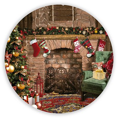 Mini Painel - Natal Lareira - Sublimado 3D