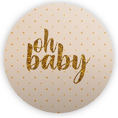 Mini Painel - Oh Baby Bege - Sublimado 3D