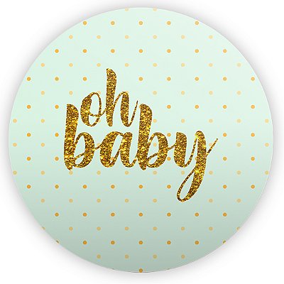 Mini Painel - Oh Baby Verde Claro - Sublimado 3D