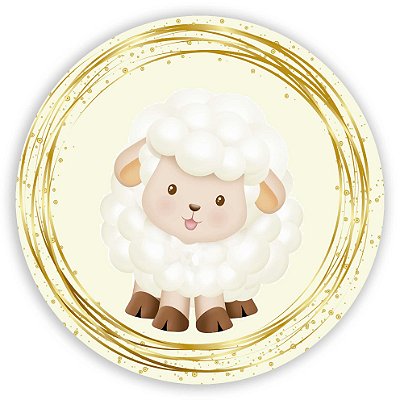 Mini Painel - Ovelha Amarelo - Sublimado 3D