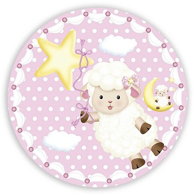 Mini Painel - Ovelhinha Rosa - Sublimado 3D