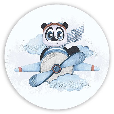 Mini Painel - Panda Aviador - Sublimado 3D